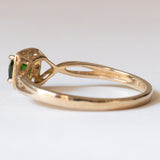 Anello vintage in oro 8K e cromodiopside, anni ‘80