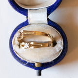 Coppia di anelli vintage in oro 18K con diamanti (0.08ctw ca.), anni ‘70