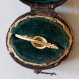 Anello vintage in oro 14K con smeraldo cabochon e diamanti, anni ‘60