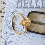 Anello vintage in oro 8K con delfino, anni ‘80