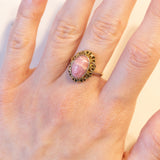 Anello vintage in oro 8K con rodocrosite, anni ‘60