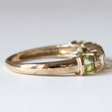 Anello vintage in oro 8K con peridoti, anni ‘80