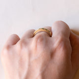 Anello vintage in oro 18K con smeraldi (0.12ctw ca.) e diamanti (0.10ctw ca.), anni ‘70