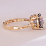 🌙 Anello moderno in oro 9K con topazio mistico