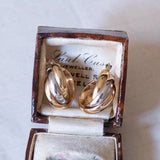 Orecchini vintage in oro giallo, bianco e rosa 18K, anni '70