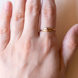 Anello vintage in oro 18K con rubino, anni ‘50