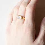 Anello vintage in oro 18K con diamanti (0.05ctw ca.), anni ‘70