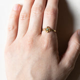 Anello vintage in oro 18K con smeraldo, anni ‘50