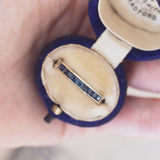 Anello vintage in oro 14K con zaffiri, anni ‘70