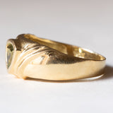Anello vintage in oro 18K con peridoto verde, anni ‘70