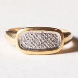 Anello vintage in oro 18K con diamanti (0.05ctw ca.), anni ‘70
