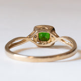 Anello vintage in oro 8K e cromodiopside, anni ‘80