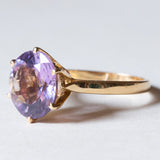 🔮 Anello vintage da cocktail in oro 18K con ametista (4.60ct ca.), anni ‘60