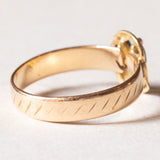 Anello vintage in oro giallo 18K con topazi, anni ‘60