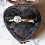 Solitario antico in oro 18K con diamante di taglio vecchia miniera (0.30ct ca.), anni ‘10/‘20