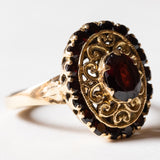 Anello vintage in oro 18K con granati, anni ‘60