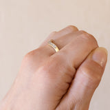 Vintage 14K gold "V" ring with diamonds (approx. 0.10ctw), 1970s