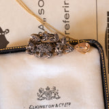 Antique pendant in 18K gold and silver with rosette cut diamonds, early 1900s