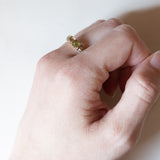 Anello vintage in oro 8K con peridoti, anni ‘80