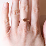 Anello vintage in oro 18K con rubini e diamanti, anni ‘80