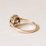 Bague marguerite ancienne en or 18 carats et diamants, années 1930/40