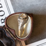 Art Deco solitaire in 18K gold and silver with approx. 1ct diamond, 1920s