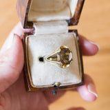 Vintage 14K Gold Citrine Quartz Cocktail Ring, 1970s
