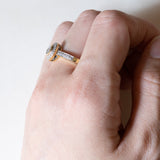 Anello vintage in oro 18K con diamanti (0.35ctw ca.), anni ‘70
