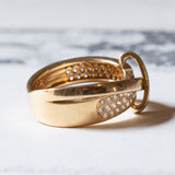 Anello vintage in oro 18K con diamanti (0.56ctw ca.), anni ‘70