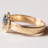 Anello vintage in oro giallo 18K con topazi, anni ‘60