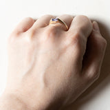 Anello vintage in oro 9K con tanzanite, anni ‘80