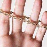 Tennis vintage in oro 14K con acquamarine, anni ‘70/‘80