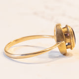 Anello vintage in oro 18K con pasta di vetro viola, anni ‘50