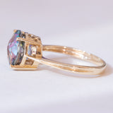 🌙 Anello moderno in oro 9K con topazio mistico