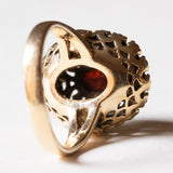 Anello vintage in oro 18K con granati, anni ‘60