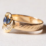 Anello vintage in oro giallo 18K con topazi, anni ‘60