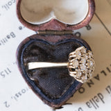 Vintage 14K gold daisy ring with brilliant cut diamonds (approx. 1ctw), 1960s / 1970s