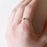 Anello vintage in oro 14K con diamanti (0.14ct ca.), anni ‘60/‘70