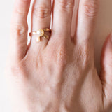 Anello vintage in oro 18K con perla, anni ‘50