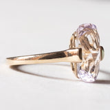 Anello vintage in oro 8K con ametista, anni ‘70