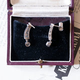 Vintage platinum and diamond earrings (approx. 1ctw), 1960s