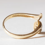 Anello a serpente vintage in oro 14K con diamanti (0.12ctw ca.), anni ‘70