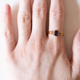 Anello vintage in oro 8K con iolite viola, anni ‘70/‘80