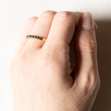 Veretta vintage in oro giallo 18K con zaffiri (0.45ctw ca.), anni ‘60