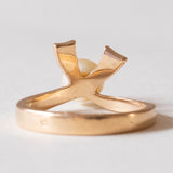 Anello vintage in oro 18K con perla, anni ‘50