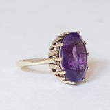 Vintage 8K Gold Amethyst Cocktail Ring, 1960s