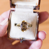 Vintage 14K Gold Citrine Quartz Cocktail Ring, 1970s