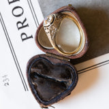 Art Deco solitaire in 18K gold and silver with approx. 1ct diamond, 1920s