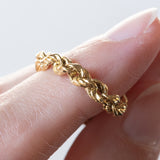 Bracciale morbido torchon vintage in oro 18K