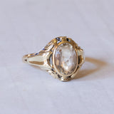Vintage 14K gold quartz ring, 1950s